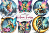 Urban Fairy Round Set Clipart Bundle
