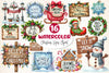 Cute Christmas Signs Clipart Bundle 2