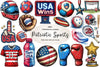 Patriotic Sports Elements Clipart Bundle