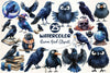 Raven Bird Clipart Bundle