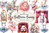 Ballerina Bunny Clipart Bundle