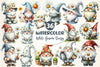 White Gnome Daisy Clipart Bundle 2
