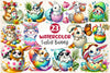 Easter Bunny On Cracked Egg Clipart Bundle