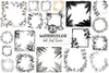 Ink Leaf Frame Backgrounds Bundle