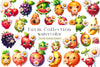 Cute Fruit Collection Clipart Bundle