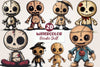Halloween Gothic Voodoo Doll Clipart Bundle 1