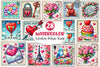 Valentine Postage Stamp Clipart Bundle