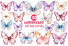 Soft Girly Butterfly Clipart Bundle