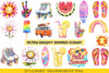 Retro Groovy Summer Clipart Bundle