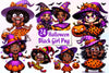 Black Girl Halloween Clipart Bundle