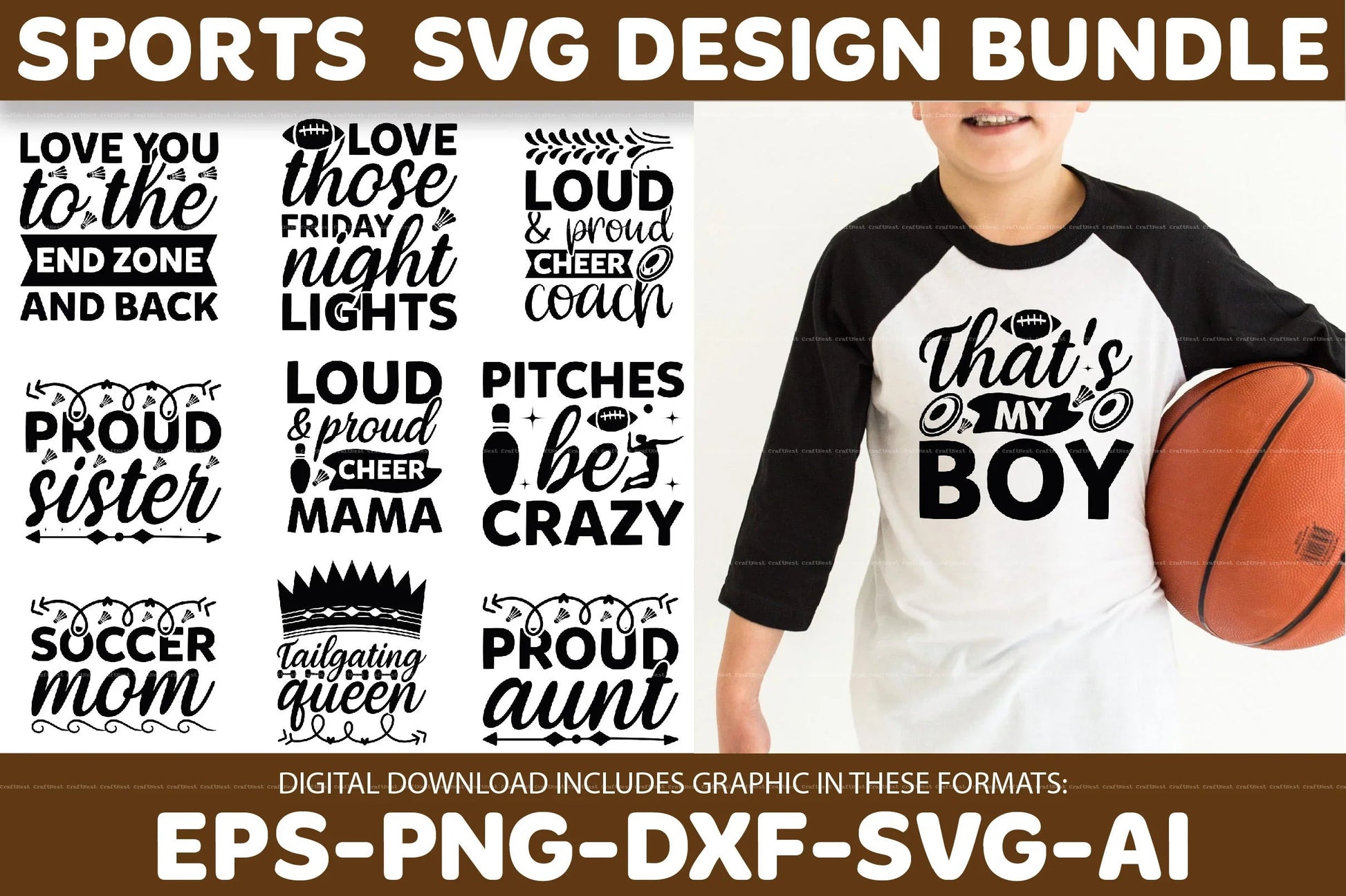 Sports Design SVG Bundle 2 - CraftNest - Digital Crafting and Art