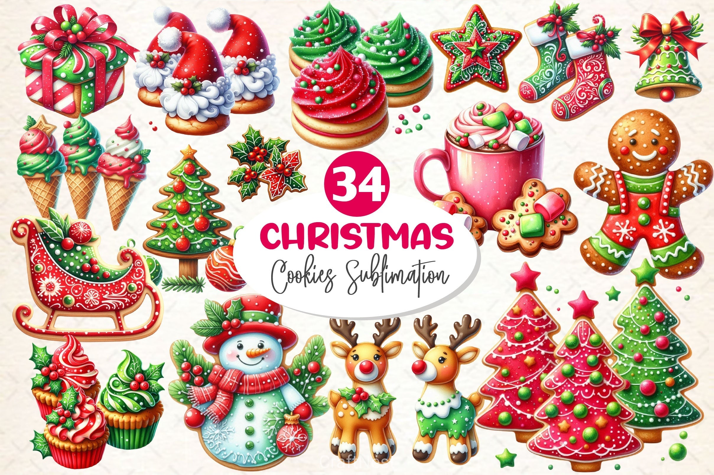 Christmas Cookies Clipart Bundle 2