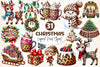 Leopard Print Christmas Clipart Bundle 2