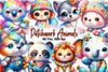 Cute Patchwork Animals Clipart Bundle