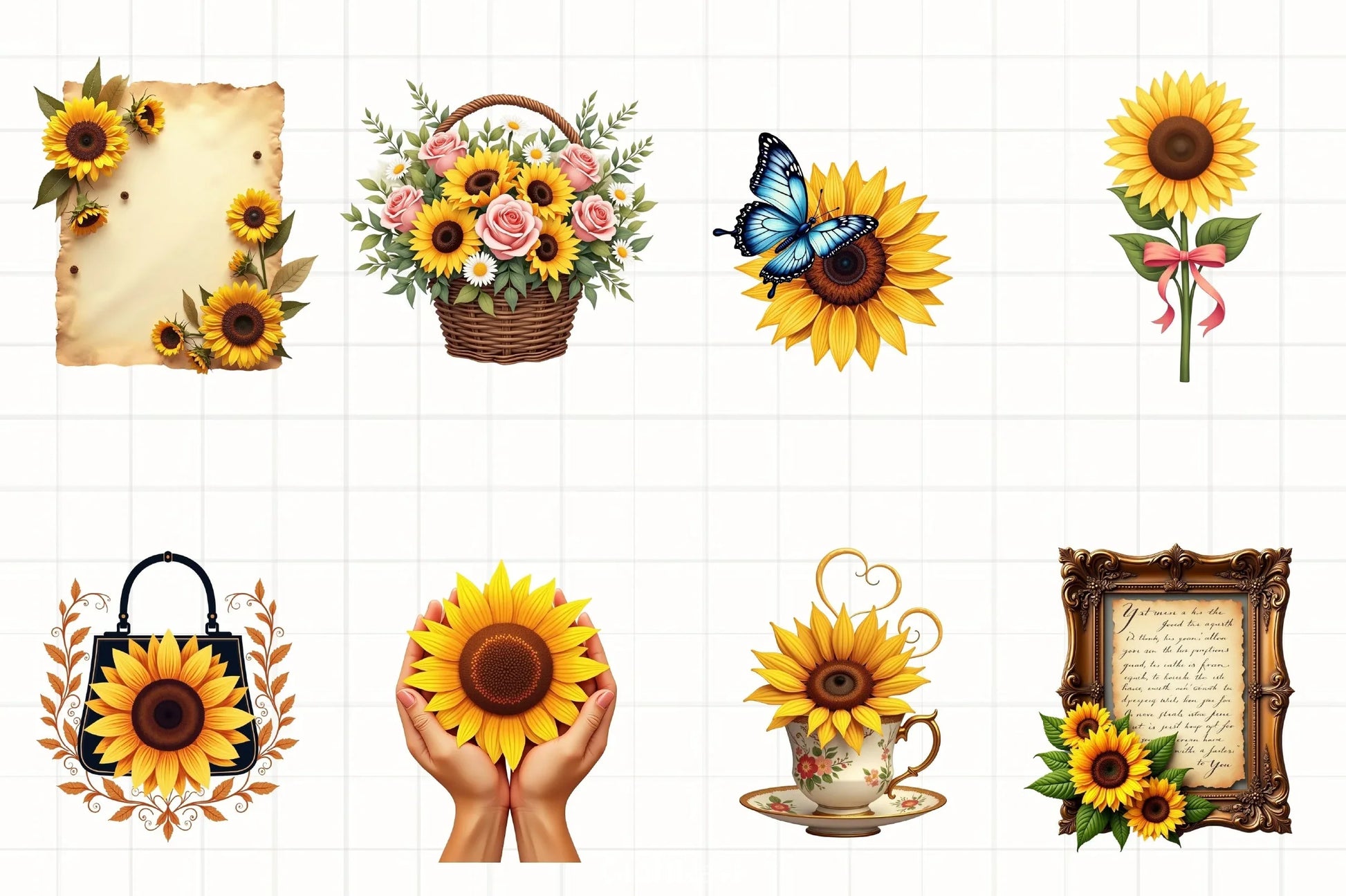 Sunflower Mother's Day Clipart Bundle 2 - CraftNest - Digital Crafting and Art