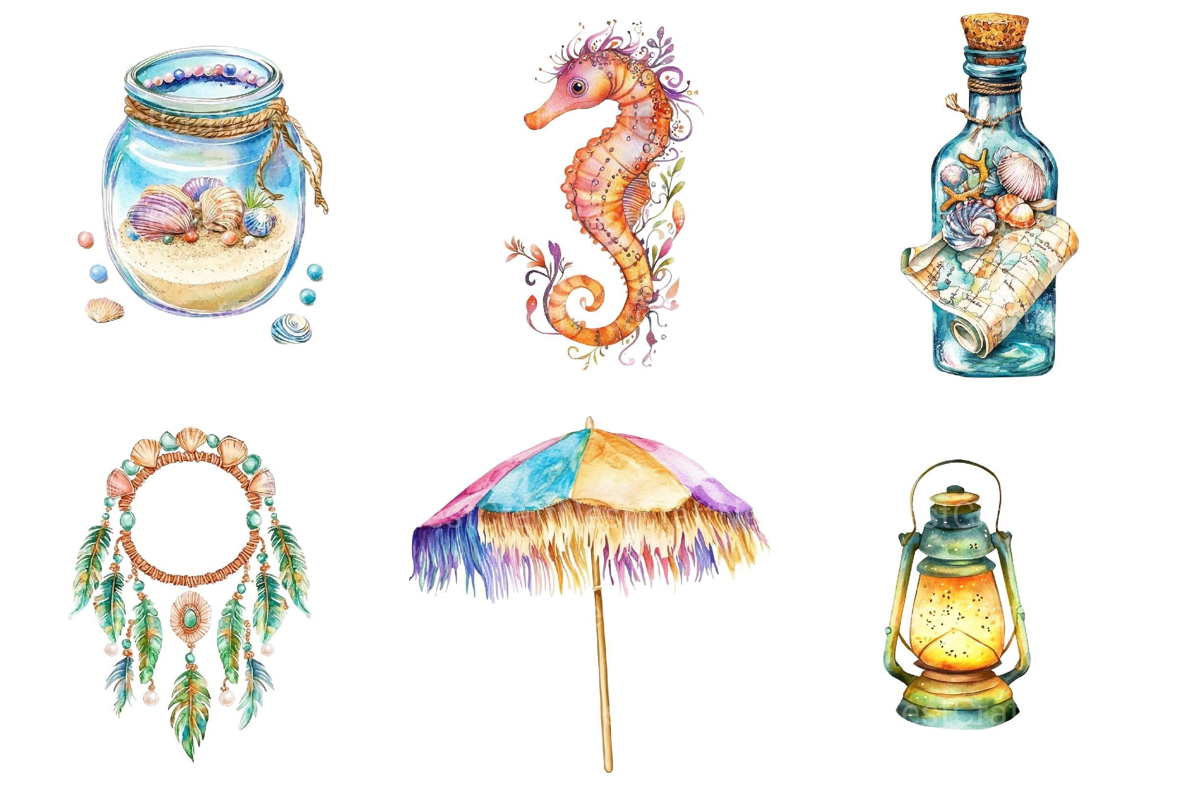 Ocean Boho Summer Clipart