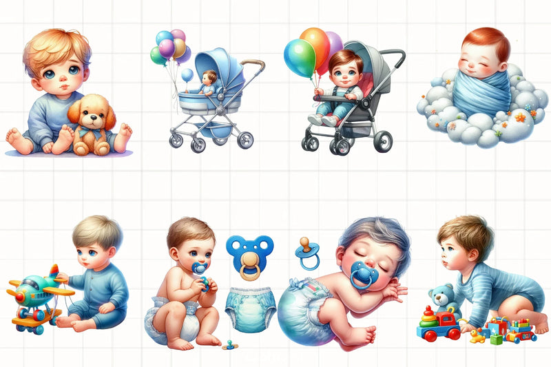 Cute Baby Clipart Bundle - CraftNest - Digital Crafting and Art