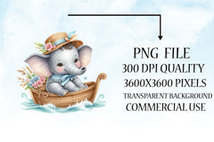 Cute Baby Animals Boat Clipart Bundle 12 - CraftNest - Digital Crafting and Art