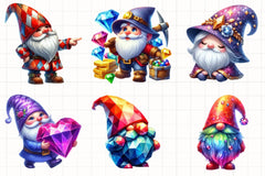 Diamond Gnome Clipart Bundle - CraftNest - Digital Crafting and Art