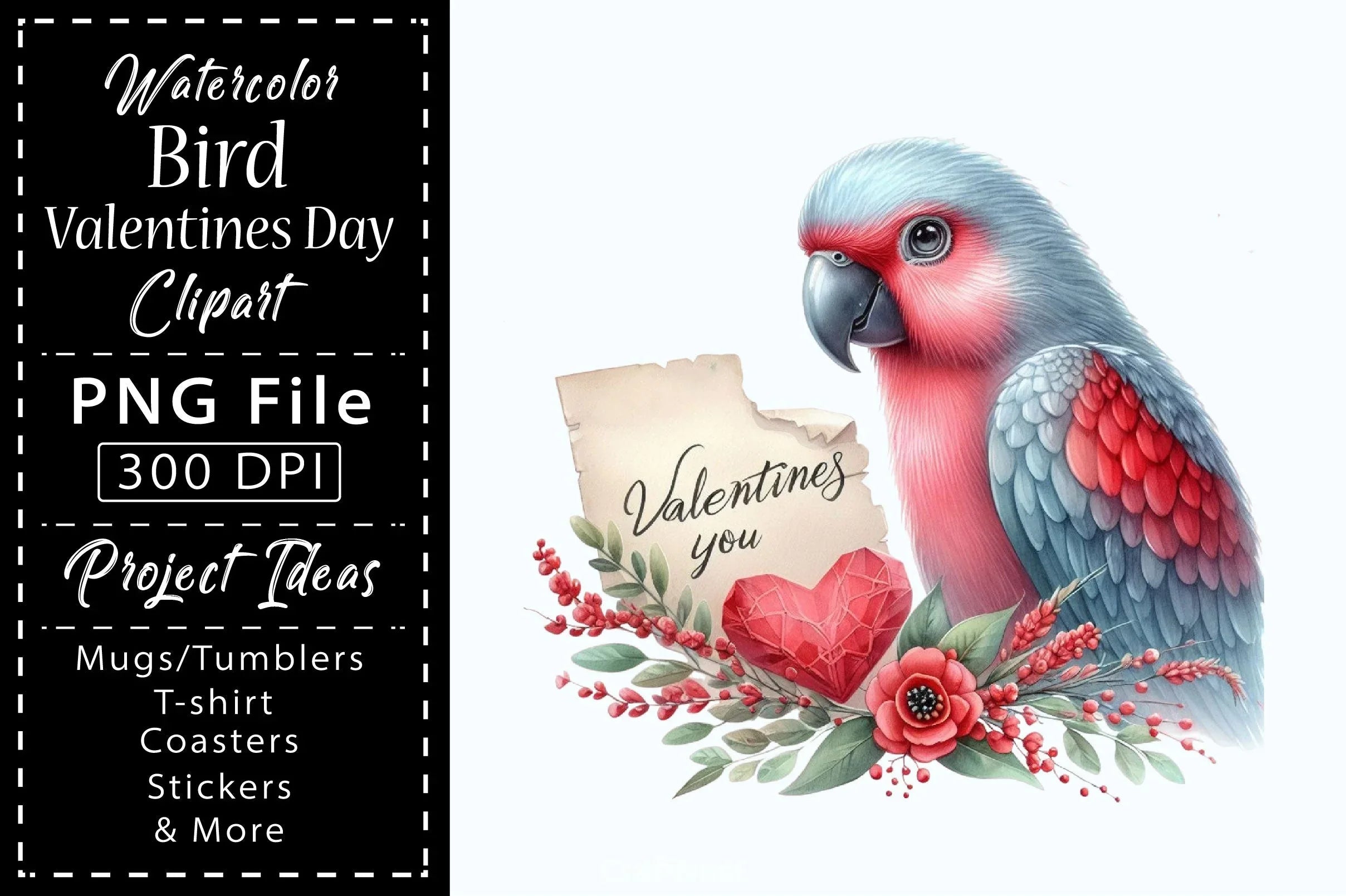 Bird Valentine Clipart Bundle  6 - CraftNest - Digital Crafting and Art