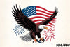 Bald Eagle with Flag & Fireworks Clipart Bundle