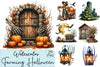 Antique Farming Halloween Clipart Bundle