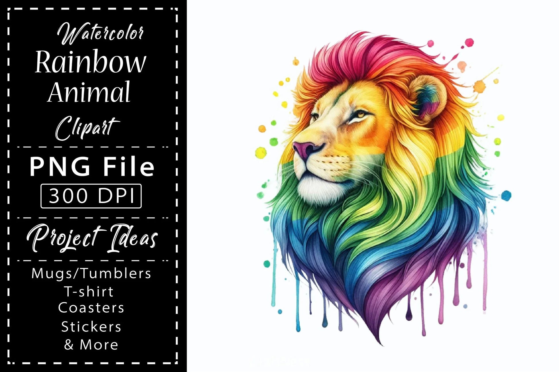Rainbow Animals Clipart 23 - CraftNest - Digital Crafting and Art