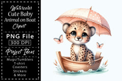 Cute Baby Animals Boat Clipart Bundle 25 - CraftNest - Digital Crafting and Art