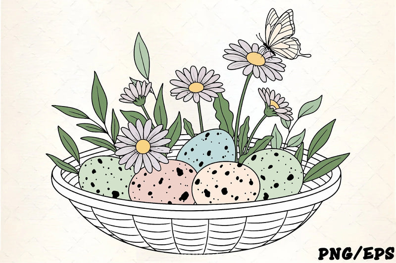 Easter Eggs & Spring Flowers Clipart Bundle - CraftNest - Digital Crafting and Art