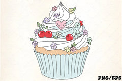Pastel Cupcake Clipart Bundle - CraftNest - Digital Crafting and Art