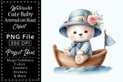 Cute Baby Animals Boat Clipart Bundle 28 - CraftNest - Digital Crafting and Art