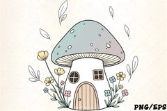 Cute Mushroom House Clipart Bundle - CraftNest - Digital Crafting and Art