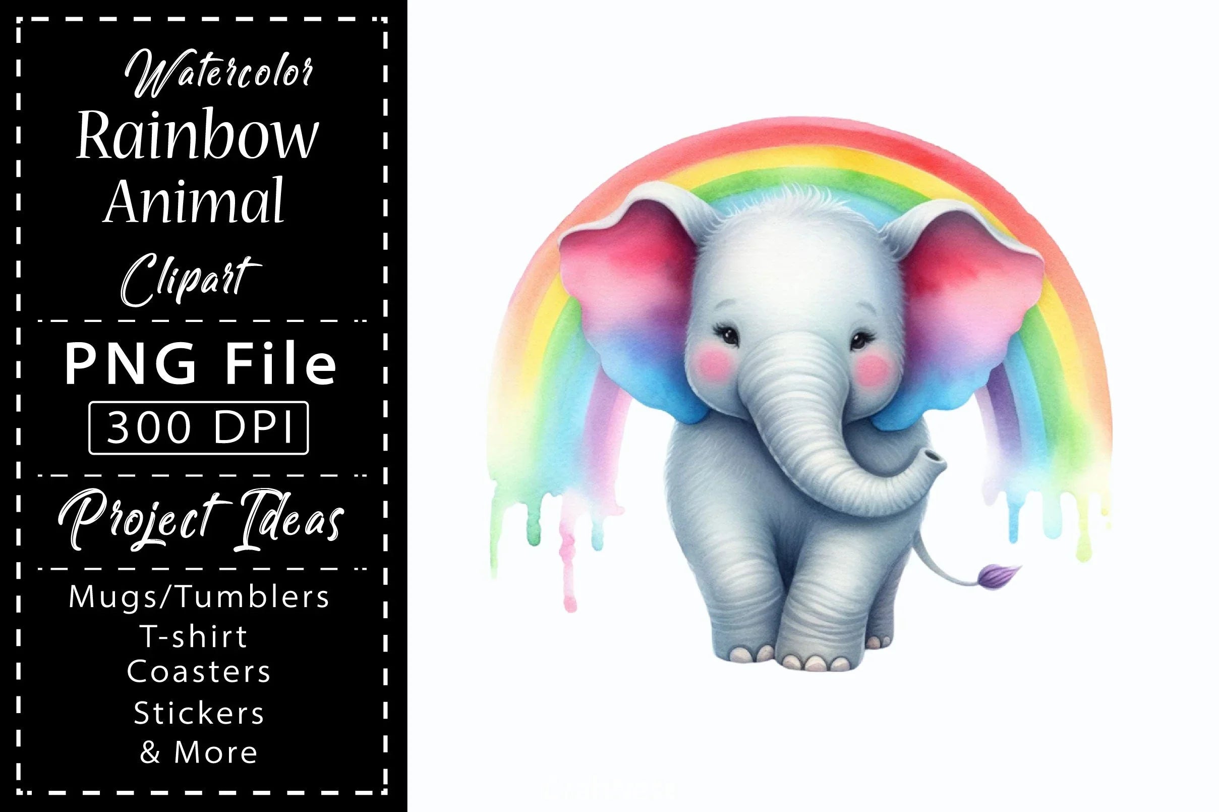Rainbow Animals Clipart Bundle 11 - CraftNest - Digital Crafting and Art