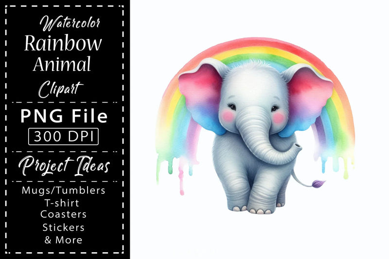 Rainbow Animals Clipart Bundle 11 - CraftNest - Digital Crafting and Art