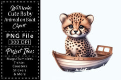 Cute Baby Animals Boat Clipart Bundle 23 - CraftNest - Digital Crafting and Art