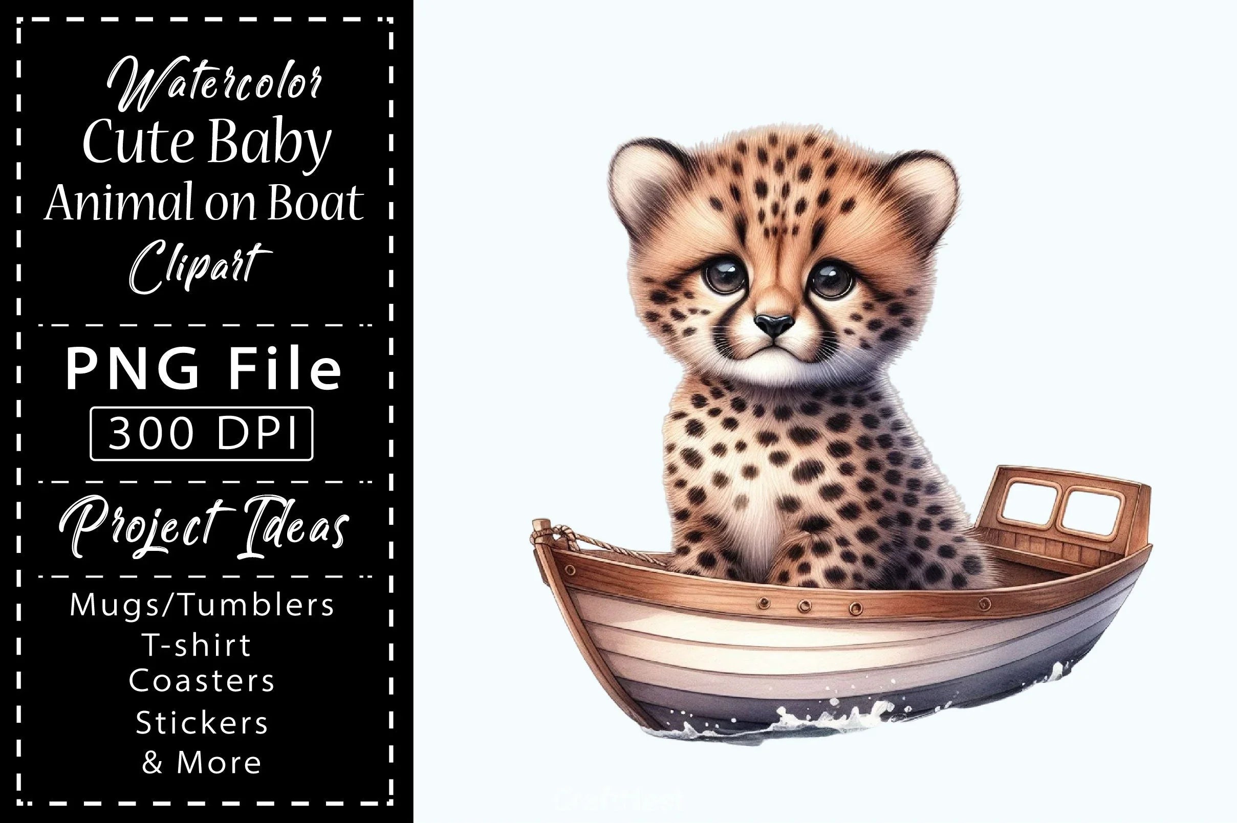 Cute Baby Animals Boat Clipart Bundle 23 - CraftNest - Digital Crafting and Art