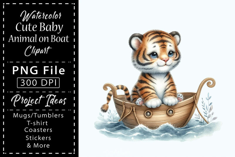 Cute Baby Animals Boat Clipart Bundle 26 - CraftNest - Digital Crafting and Art
