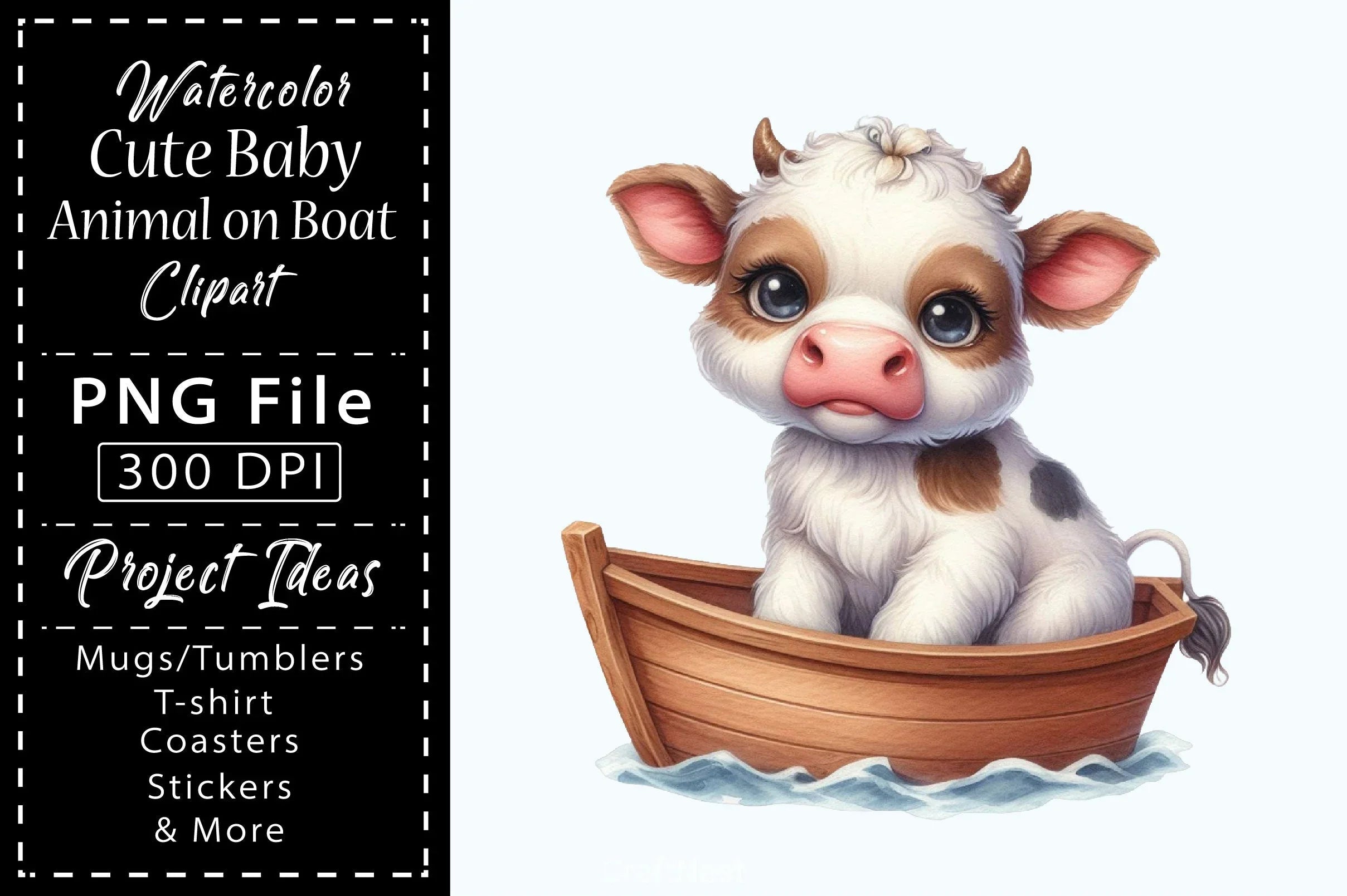 Cute Baby Animals Boat Clipart Bundle 13 - CraftNest - Digital Crafting and Art