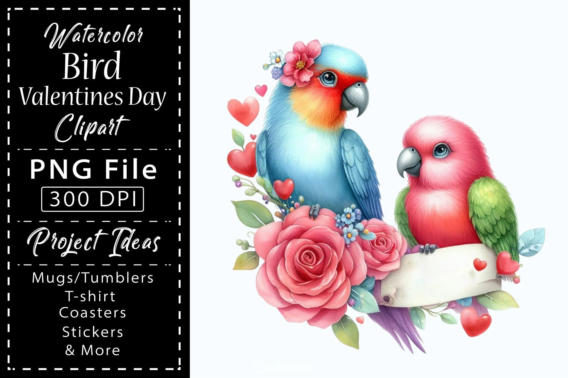 Bird Valentines Clipart Bundle 7 - CraftNest - Digital Crafting and Art