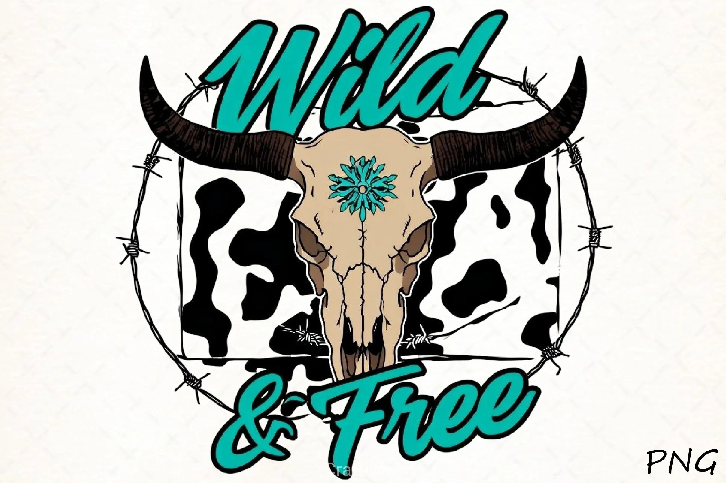 Wild Bull Head Western Clipart Bundle - CraftNest - Digital Crafting and Art