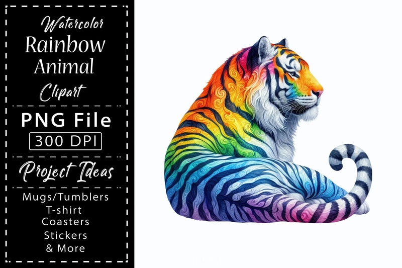 Rainbow Animals Clipart Bundle 5 - CraftNest - Digital Crafting and Art
