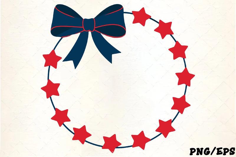 Festive Red Star Wreath Clipart Bundle - CraftNest - Digital Crafting and Art