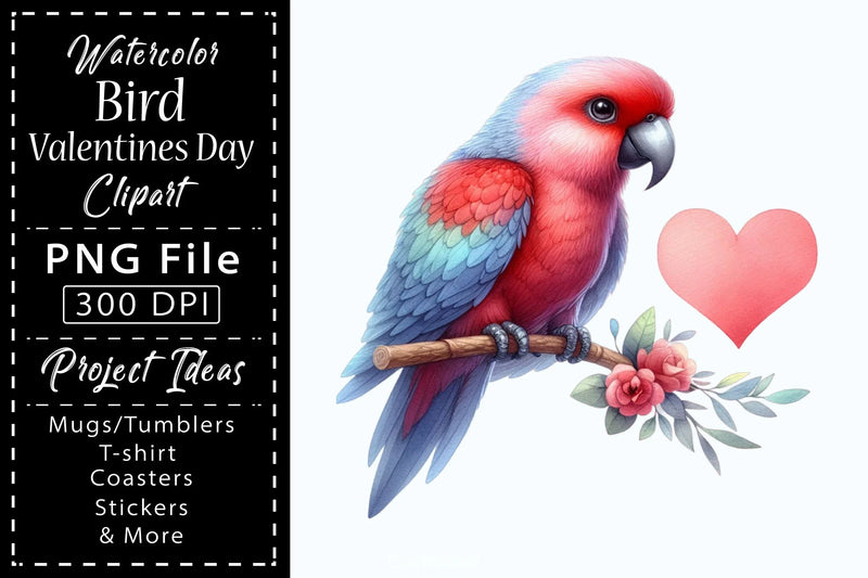 Bird Valentine's Day Clipart Bundle - CraftNest - Digital Crafting and Art
