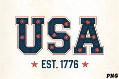 USA Floral Design Patriotic Tee Clipart Bundle - CraftNest - Digital Crafting and Art