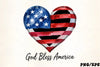 American Flag Heart Clipart Bundle