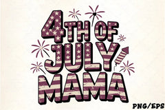 Fourth of July Mama Flag Fireworks Clipart Bundle - CraftNest - Digital Crafting and Art