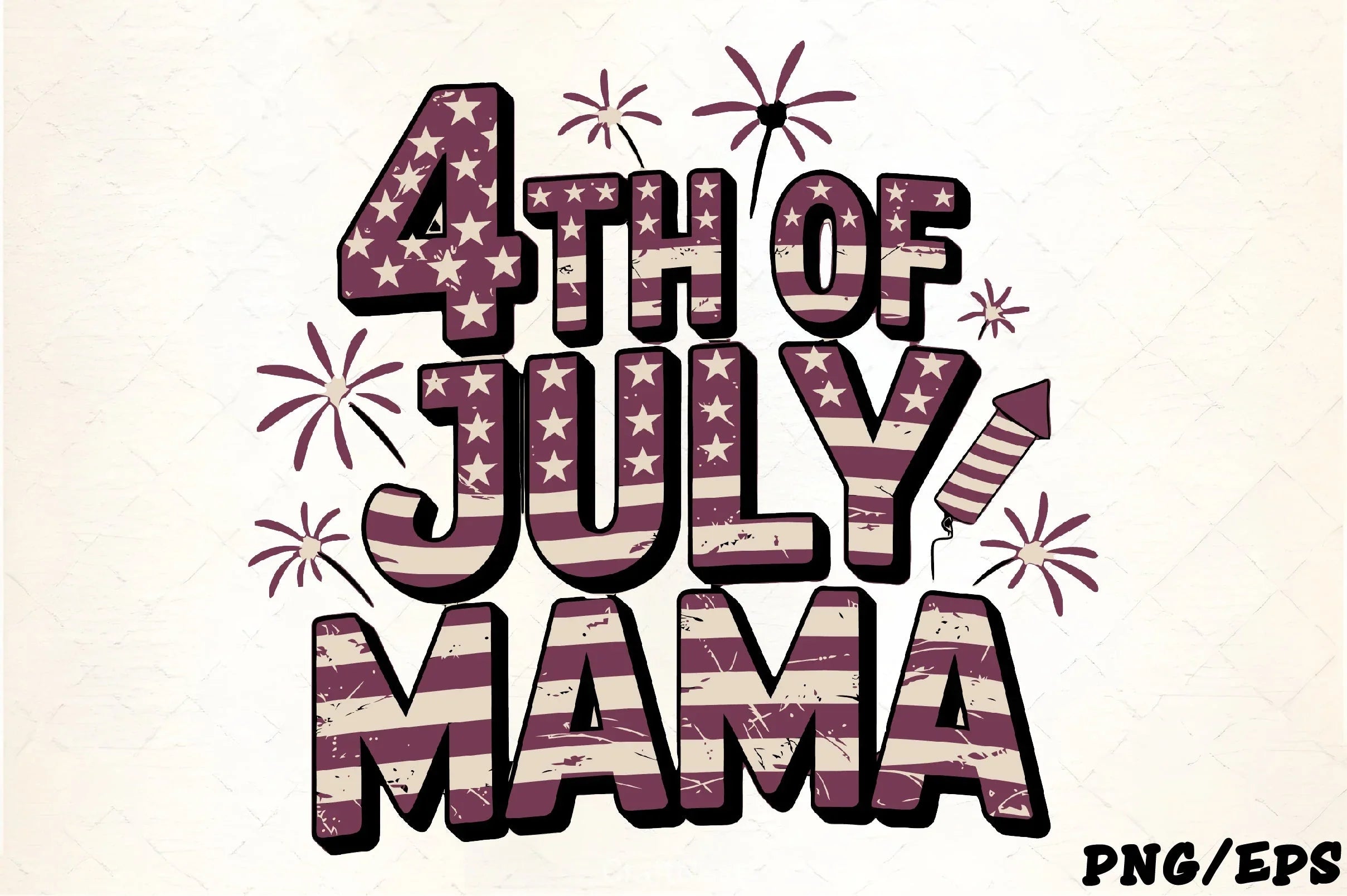 Fourth of July Mama Flag Fireworks Clipart Bundle - CraftNest - Digital Crafting and Art
