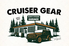 Cruiser Gear Garage T Shirt Design Bundle - CraftNest - Digital Crafting and Art
