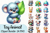 Cute Toy Animals Clipart Bundle