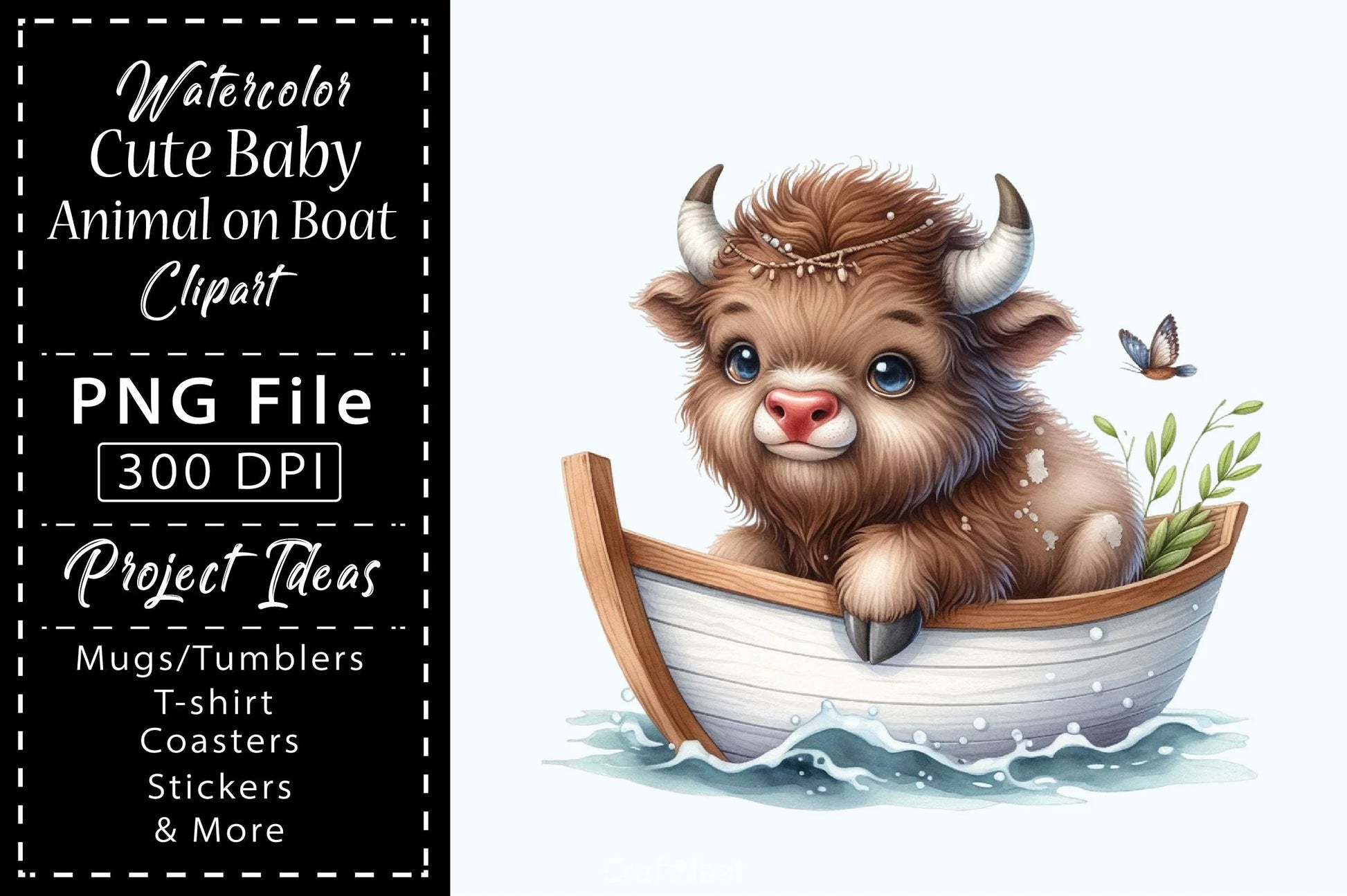 Cute Baby Animals Boat Clipart Bundle 5 - CraftNest - Digital Crafting and Art